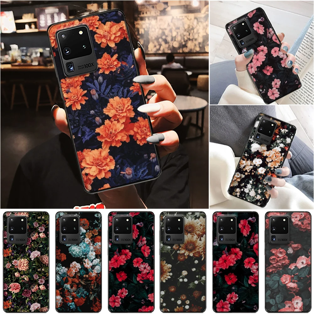

Dry Flower Phone Case For Samsung Galaxy S10 S9 S8 S20 Ultra Plus Lite S20 FE S10E Cases Funda Carcasa Soft TPU Back Cover