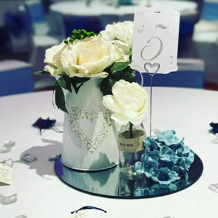 Круглые/квадратные акриловые зеркала диаметром 30 см для свадебного стола или