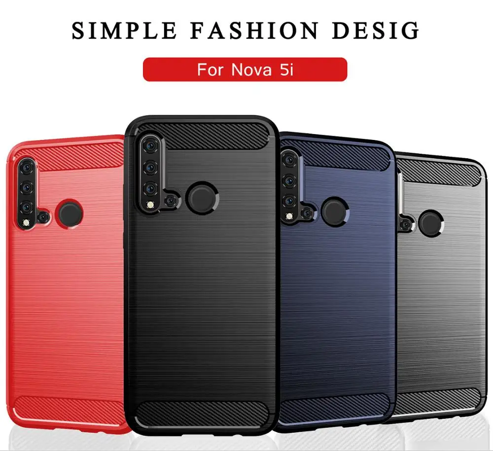 Матовый мягкий чехол для мобильного телефона из углеродного волокна huawei Y7 Prime enjoy