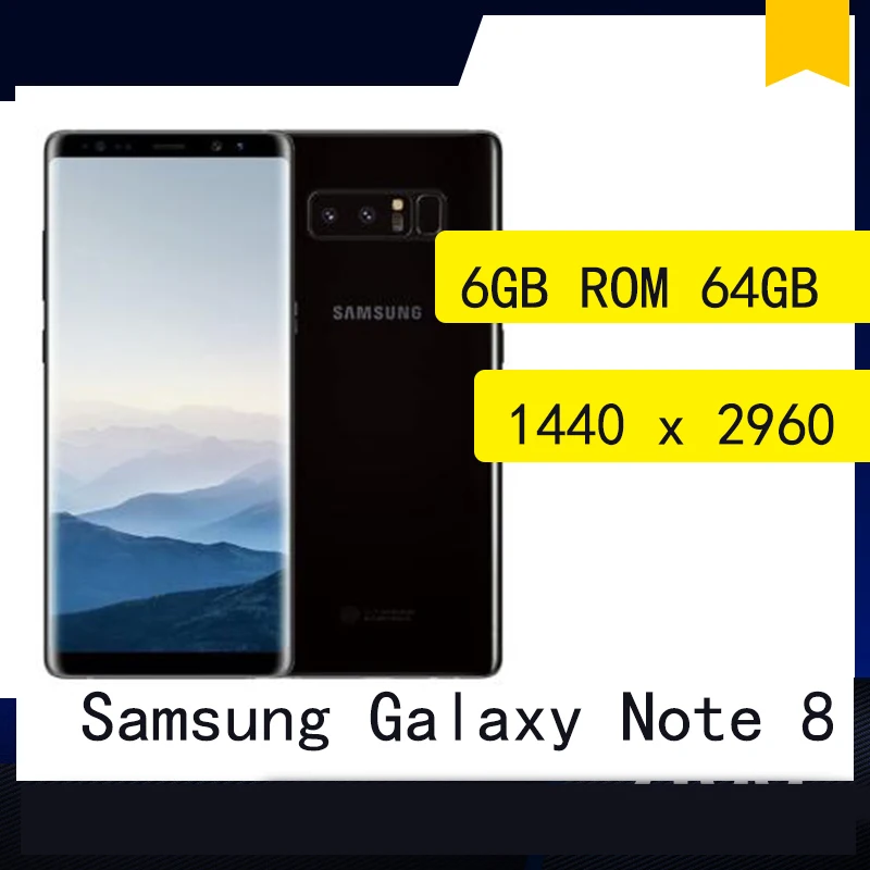 

Samsung Galaxy Note 8 N950F N950U Note8 Original Unlocked 4G LTE Octa Core 6.3" Dual 12MP 6GB RAM 64GB ROM Mobile Cell Phone