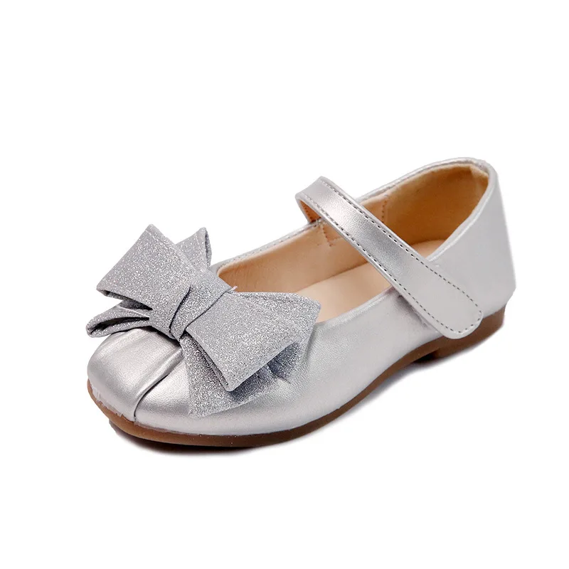

Girl Princess Shoes 2021 Summer New Bowtie Designer Fashion Trend Soft Sole Shoe Anti-slip Versatile Shoes Children Shoes