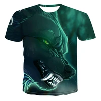 2020 autumn and winter new set brand mens new wolf animal print t shirt 3d tee fall fashion tracksuit street top