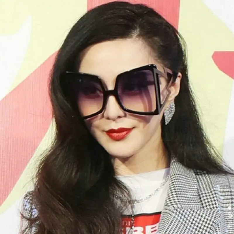 Горячая над размером d щит козырек Солнцезащитные очки женские большие размеры