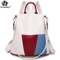 fashion backpack women shoulder bag antitheft backpacks travel bag soft leather bagpack large capacity school bags for girls