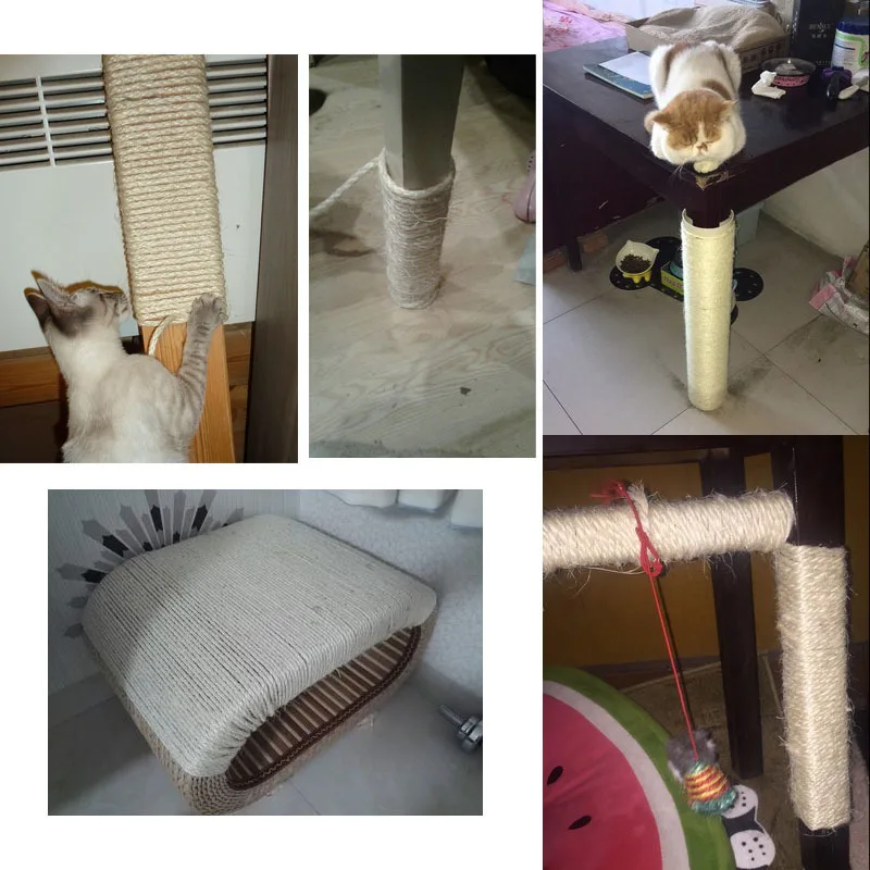 Pawstrip 1/3/5M сизалевая веревка для кошек, Когтеточка для кошек игровой комплекс для кошек "сделай сам" Кошачьи игрушки делая ножки стола веревка для обвязки заточить коготь