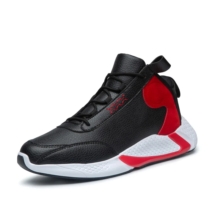 Мужская баскетбольная обувь большого размера противоударные высокие кроссовки