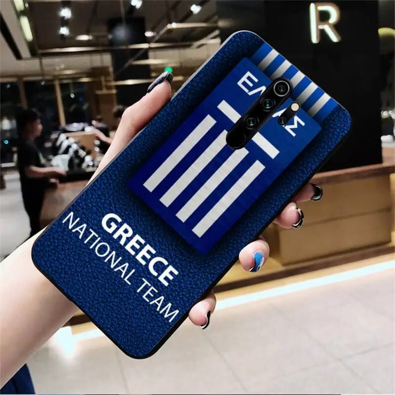 CUTEWANAN греческий Национальный Флаг ТПУ черный чехол для телефона Корпус Redmi Note 8 8A 8T
