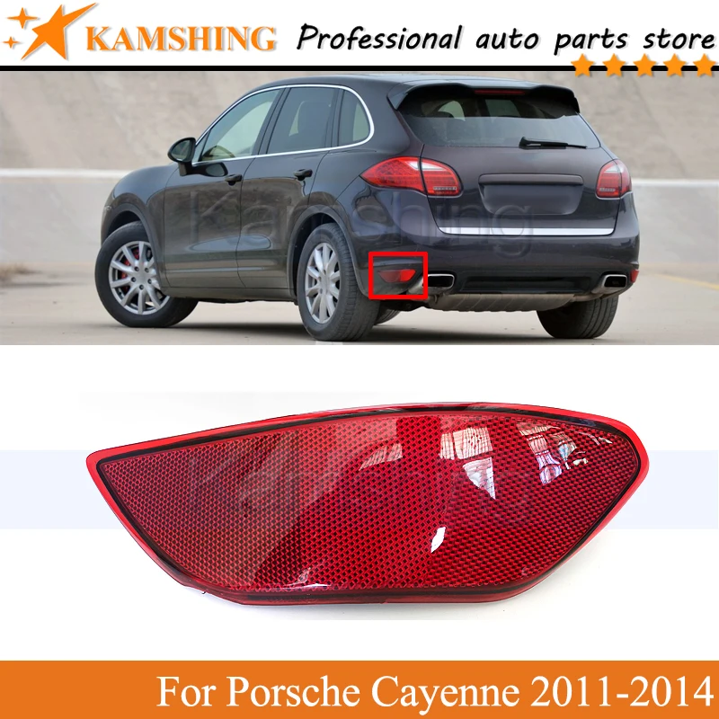 

Kamshing Rear bumper Fog light For Porsche Cayenne 2011 2012 2013 2014 Tail lamp Reflector light Stop lamp Brake Lamp Light