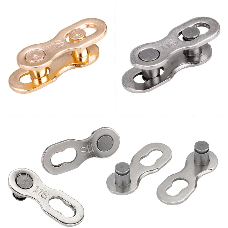 

Deemount 6/7/8/9/10/11 Speed Bicycle Chain Master Link Single 1 Speed Drivetrain Chain Connector Quick Buckle Silver Golden