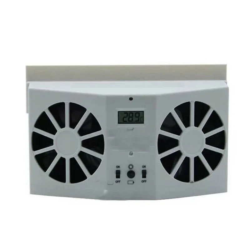 

For Front/Rear Windows 1pc High Quality Solar Powered Car Fan Cooler Auto Air Vent Fans Radiator Cooling System Mayitr