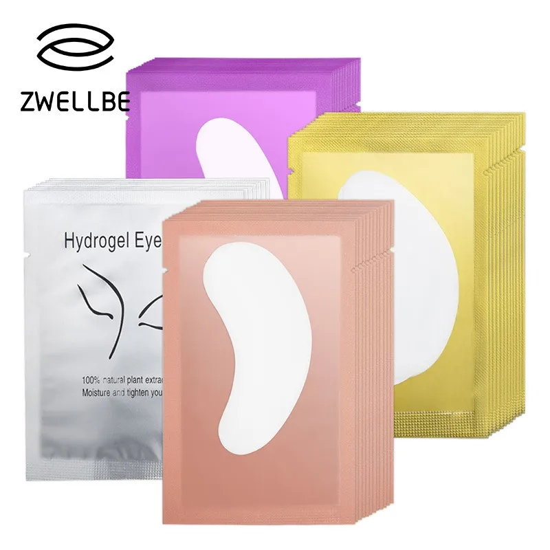 100 пар/лот накладки для ресниц бумажные наращивания глаз наклейки новые