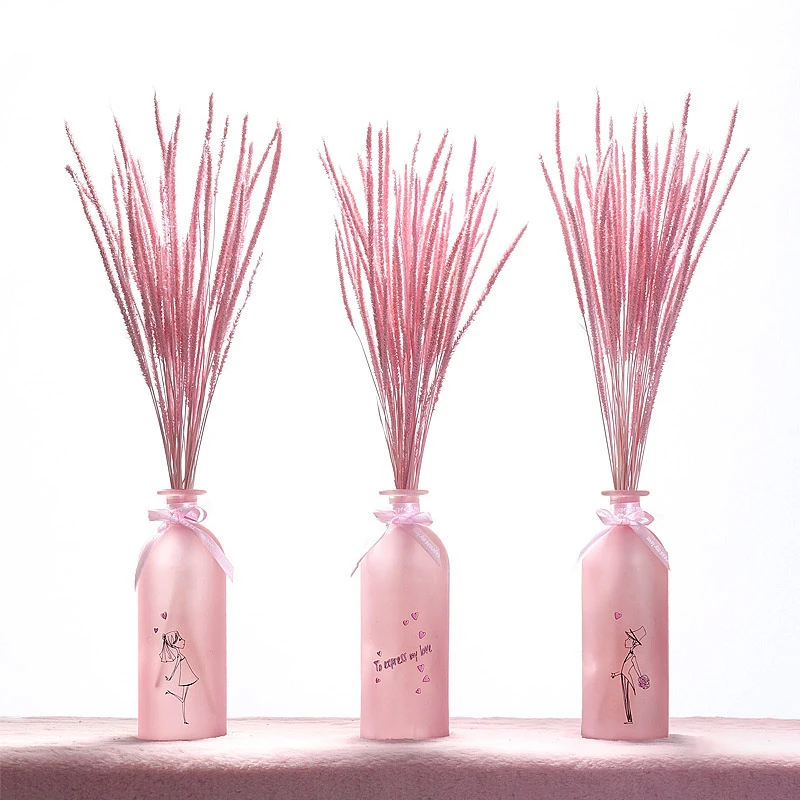 

Cute Pink Room Decor Dried Pampas Grass Artificial Plant Dry Flower Bouquet Cheap Goods Gazebos Chic Romantic Wedding Decoration