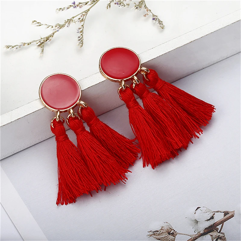

Bacolod Colorful Geometric Tassel Dangle Earrings for Women Girls 2020 Hot Sale Party Wedding Jewelry Fashion Drop Earring