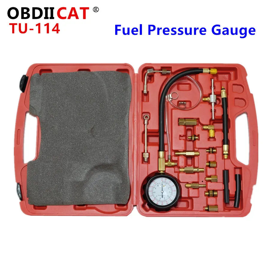

High Recommend TU114 Fuel Pressure Tester Pressure Gauge For Fuel Injection Pump Tester TU 114 Auto Diagnostics Tools Set
