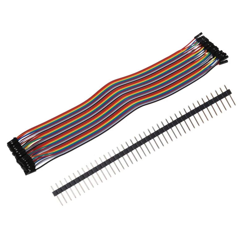 10 шт. 1x40 Pin 2 54 мм шаг прямой одиночный ряд PCB штырьковые наконечники и 40 женский