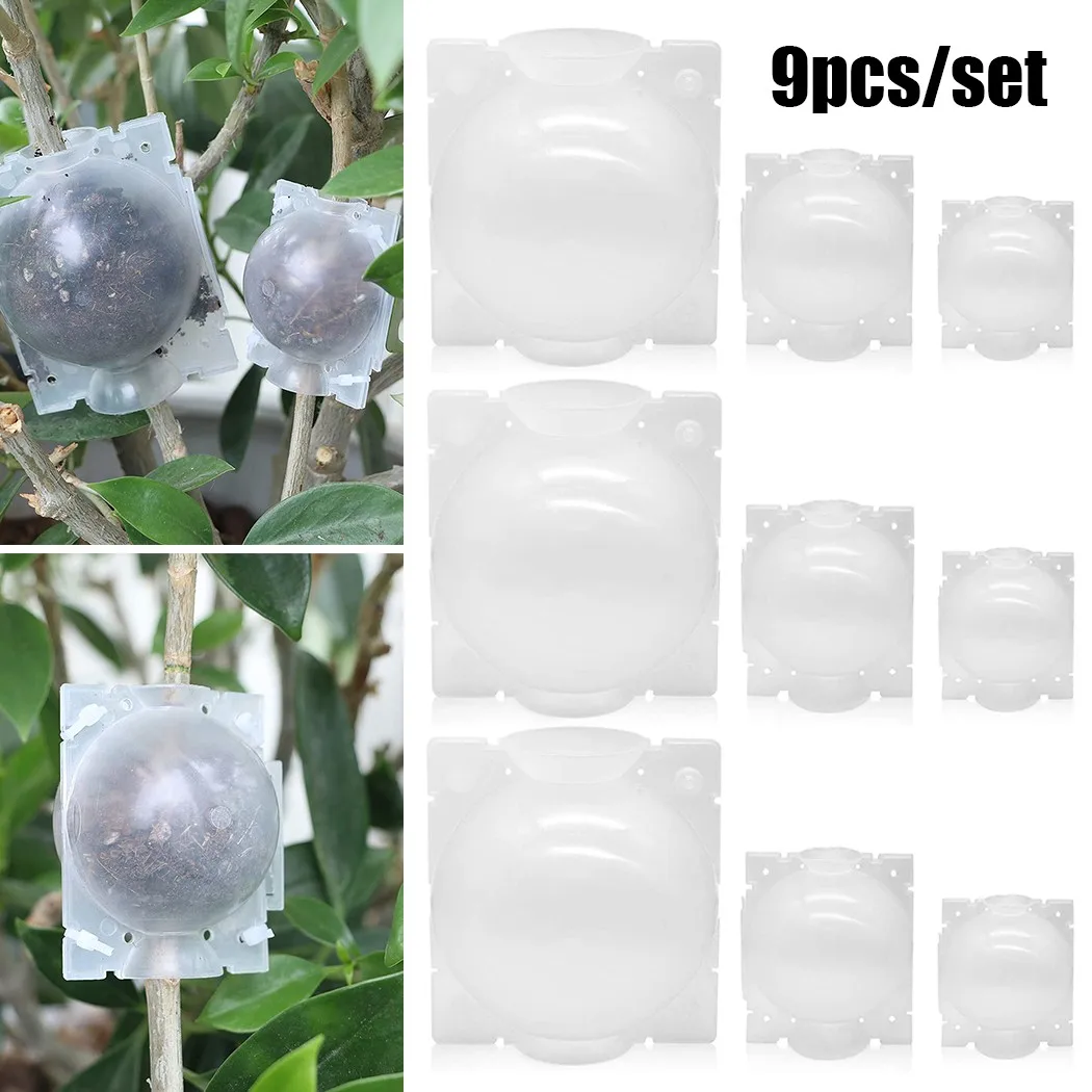 

9 X устройство для укоренения растений, коробка для увеличения и прививки растений под высоким давлением, чехол для выращивания и прививки к...