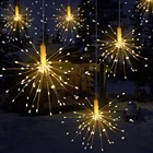 Светодиодная гирлянда с фейерверками, 200 светодисветодиодный, медная гирлянда Гипсофилы, Рождественские огни, уличные мерцающие огни, украшение для сада