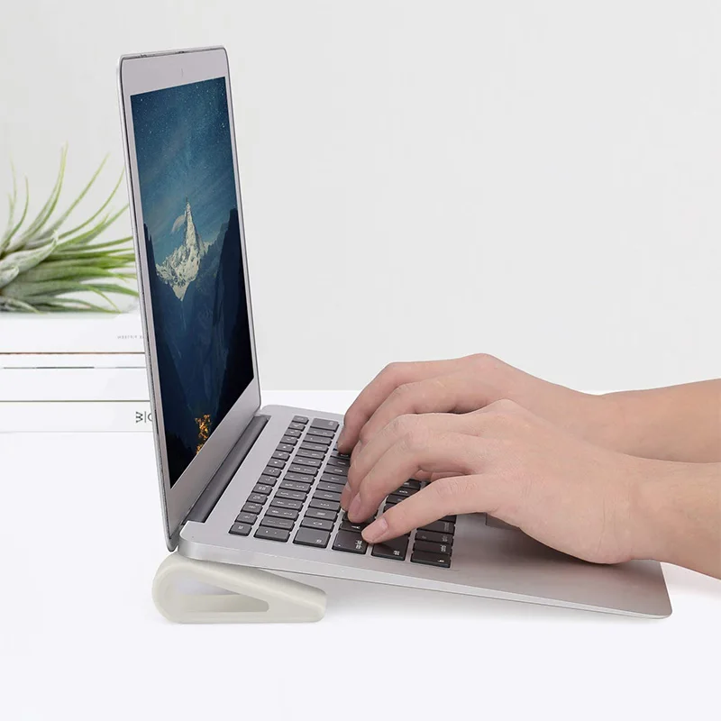 4 Pack Laptop Stands Portable Lightweight Anti-Slip Silicone Desk Riser Durable Flatform Kickstand Holder White | Автомобили и