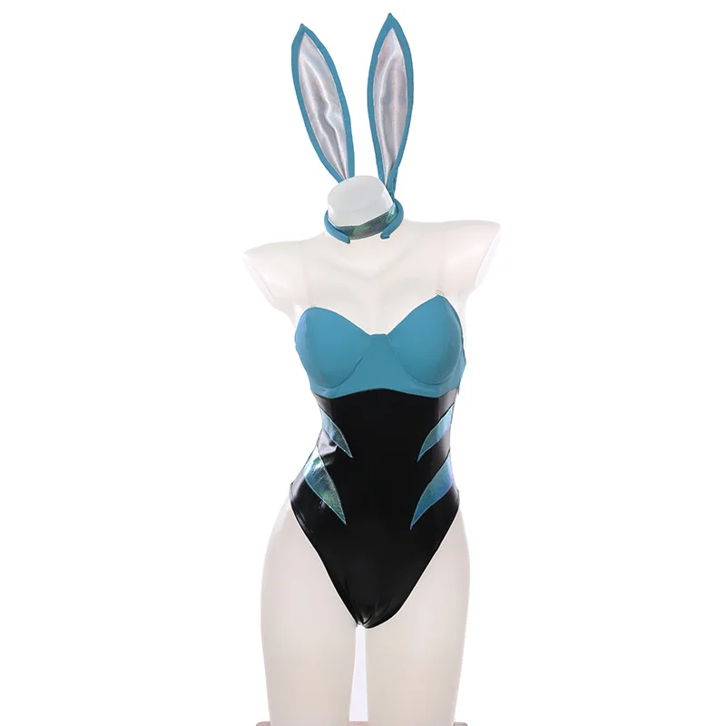 

Cossky Ahri Evelynn Seraphine Akali Cosplay Costume Bunny Girl Sexy Halloween Cute Rabbit ears Cool Sweet girl Jumpsuit