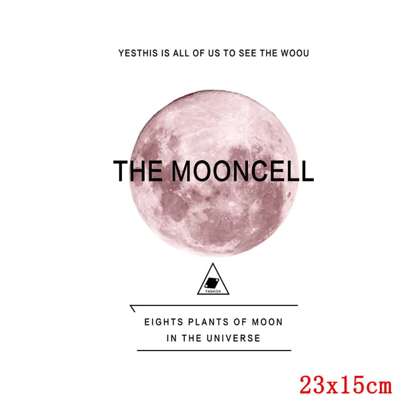 Луна завод железа на передачи теплопередачи ПВХ патч для одежды космонавта тепла