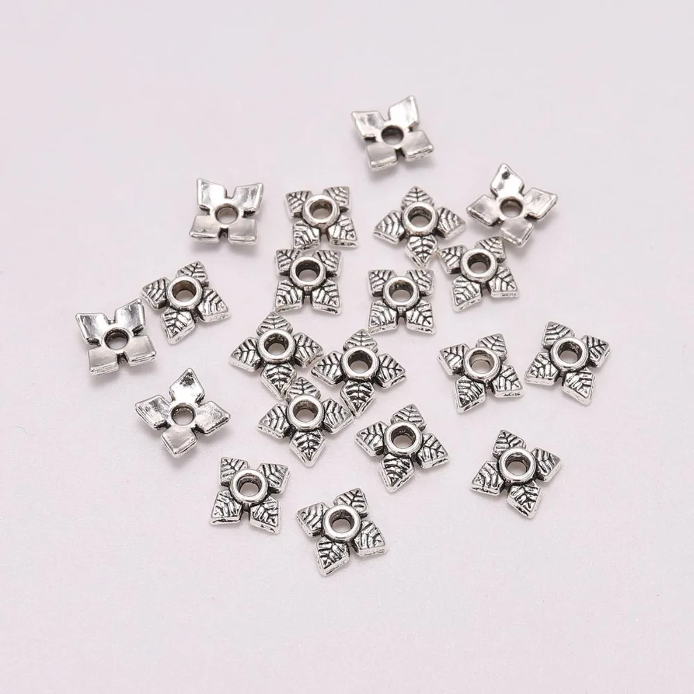 Античные наконечники из 4 лепестков для изготовления ювелирных изделий 50 шт./лот