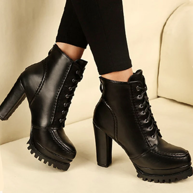 Rimocy/женские ботильоны на очень высоком каблуке модная обувь платформе со