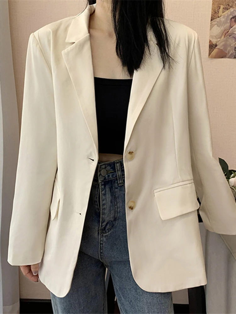 White Small Suit Jacket for Women Spring and Autumn New Small Temperament Early Autumn Women's Wear Casual Suit Top