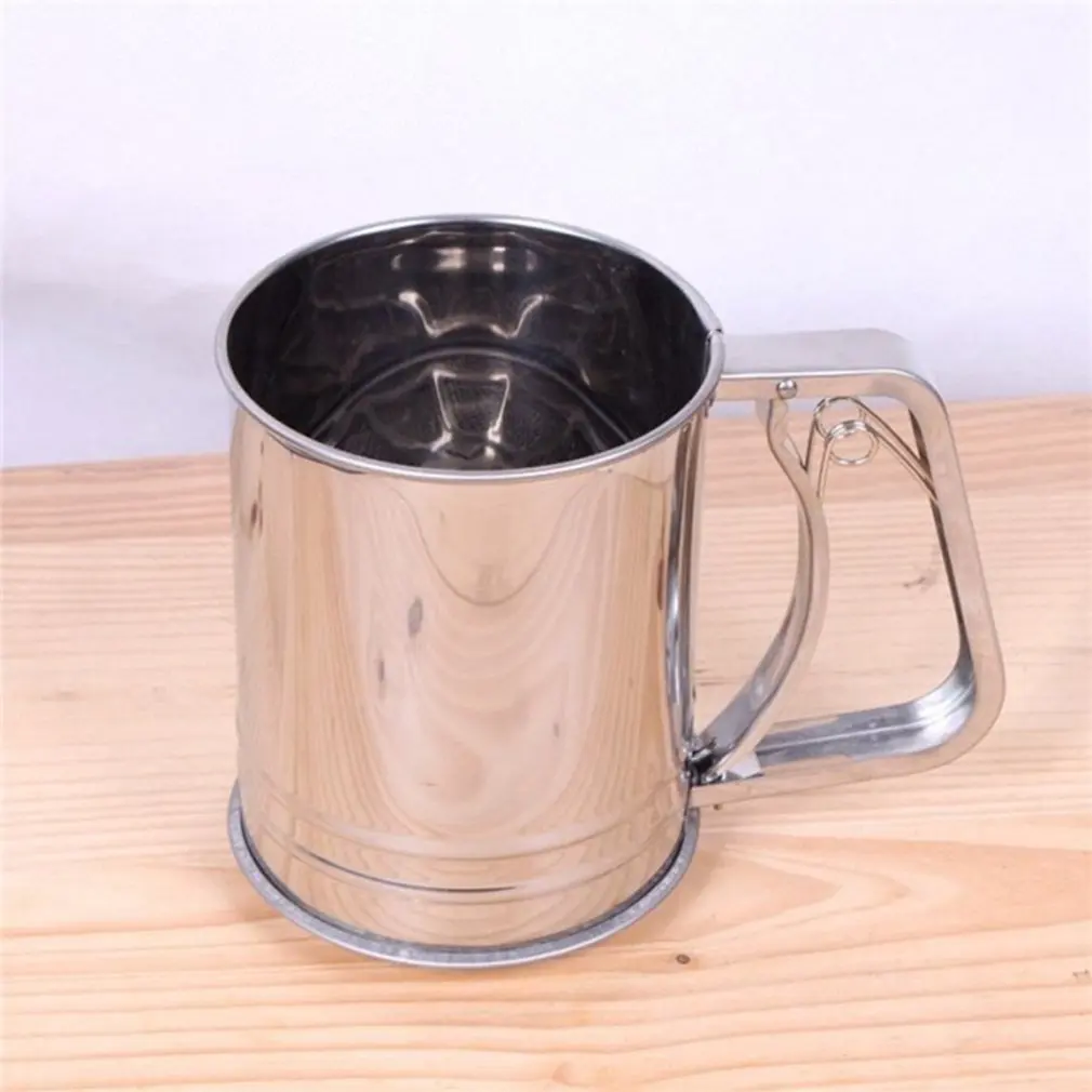 Нержавеющая сталь ручные фильтры для муки Большой двойной слой фильтр дуршлаги и