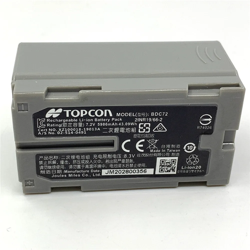 

Новый BDC72 Аккумулятор для Topcon GM-52 общая станция 7,2 V Sokkia BDC72 5986mAh литий-ионный аккумулятор