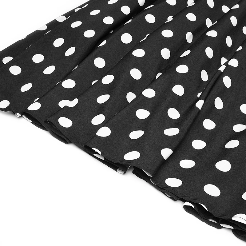 

Pista de nova das mulheres gola retalhos polka dot moda festa casual elegante chique midi vestido de baile