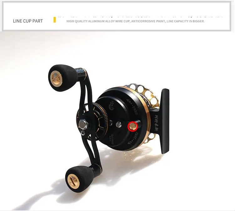 Полностью Металлическая Рыболовная катушка DSB65 для плота микро-свинцовое колесо