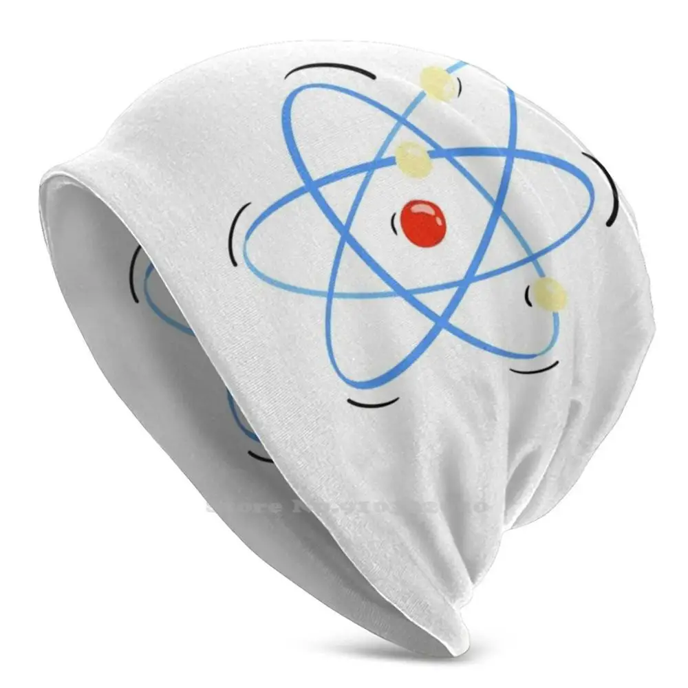 

Шапка-бини с принтом Atom Science Design, Зимняя Шапка-бини с узором «сделай сам»