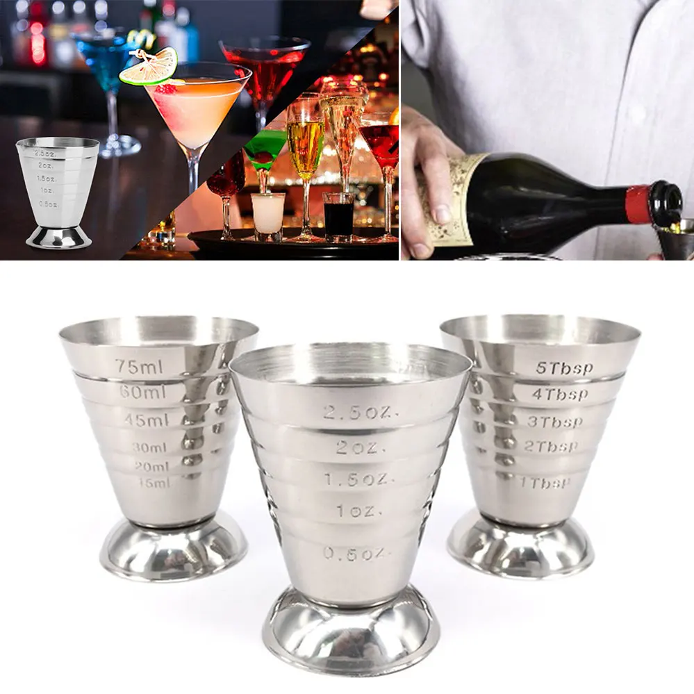 75 мл мерный стакан унция Jigger Бар коктейль напиток миксер ликер Mojito кофе кружка из