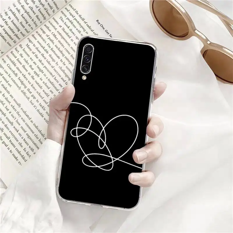 

Simple line love Phone Case Transparent for Samsung A71 S9 10 20 HUAWEI p30 40 honor 10i 8x xiaomi note 8 Pro 10t 11