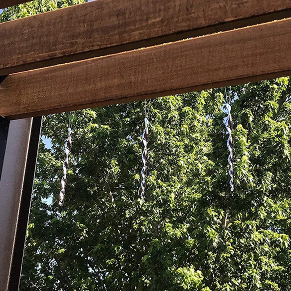 

12x Bird Repellent Rotating Rod Reflective Spiral Deterrent Control Device