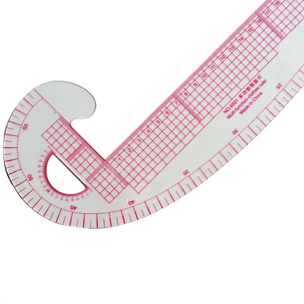 New Multi-function Plastic French Curve Sewing Ruler Tailor Design Making Clothing 360 Degree Bend Measure Tools | Канцтовары для