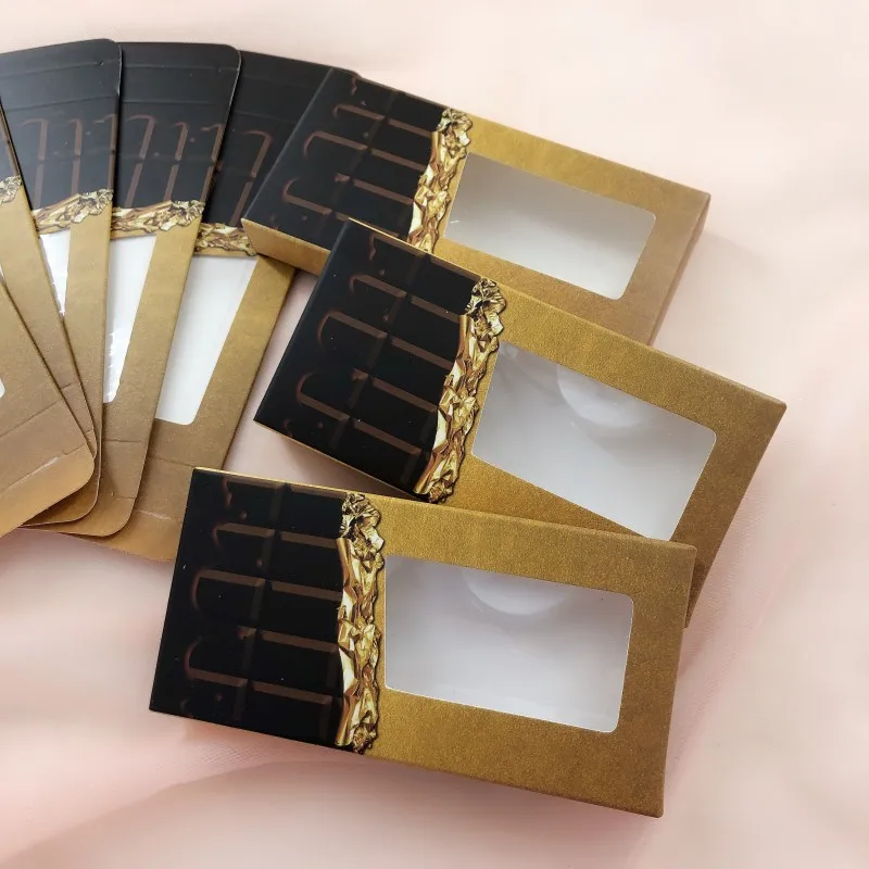 20 шт./лот упаковка пустых ресниц Мягкая бумажная коробка для шоколада леденец на