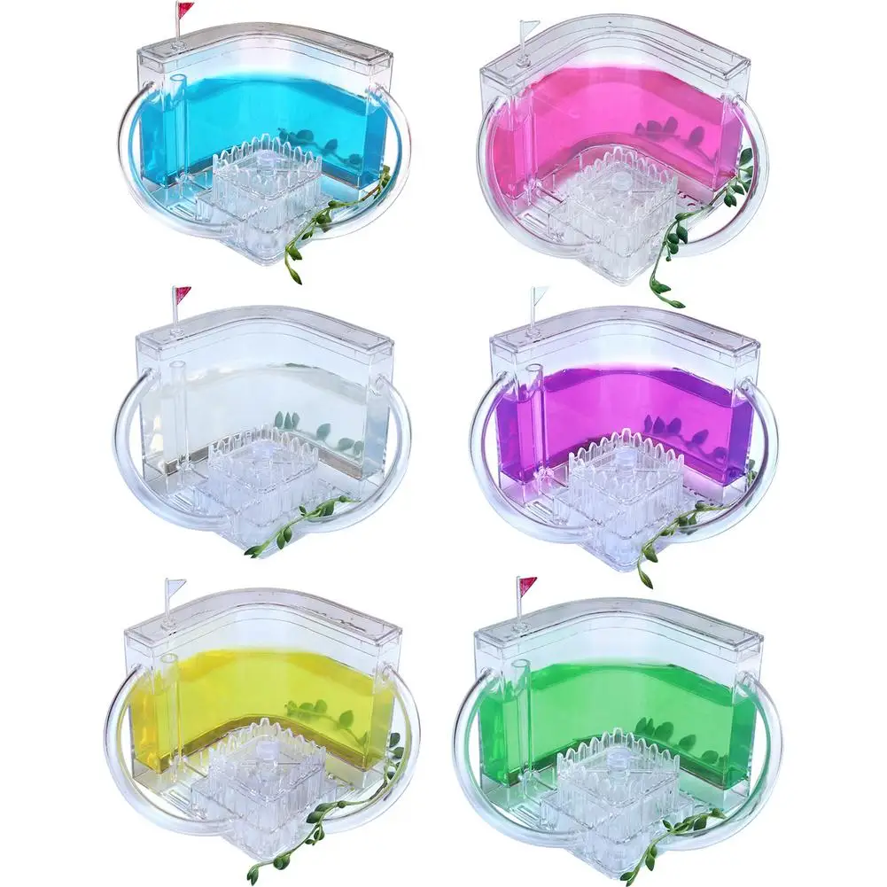 2021 Acrylic Ant Farm Ant House Castle Colorful Insect Terrarium Ant Cage Insect Box Ecological Kid Educational Model Toy