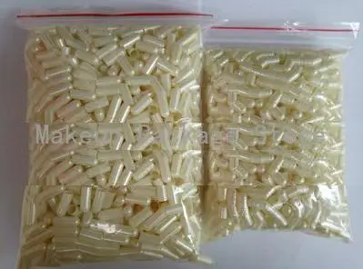 0 #1000 шт./лот. Жемчужные белые цветные твердые желатиновые пустые капсулы