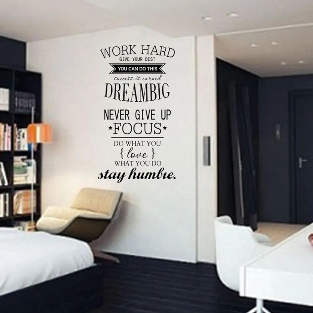 Самоклеящаяся Водонепроницаемая Наклейка на стену для работы с твердыми буквами