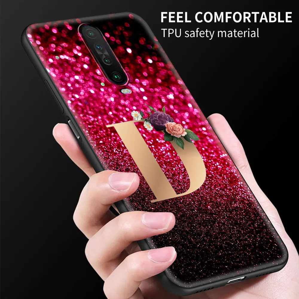 Retro Letter  Phone Case For Xiaomi Redmi Note 9S K40 8 9 8T 9T 7 9C 9A 7A 6A 8A K30 Pro Black Soft Mobile Cover