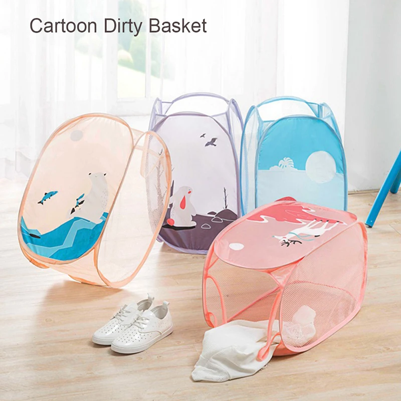 Милая корзина для хранения одежды с мультяшным принтом детские игрушки сумка