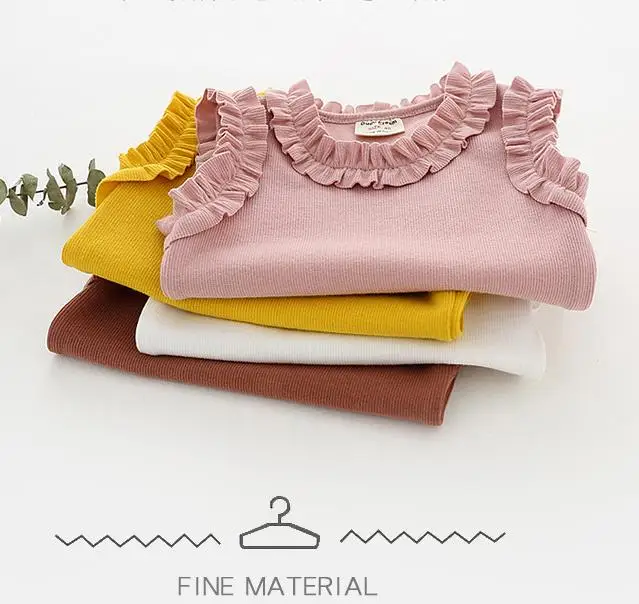 Новый детский кружевной жилет для девочек Трикотажная хлопковая футболка без