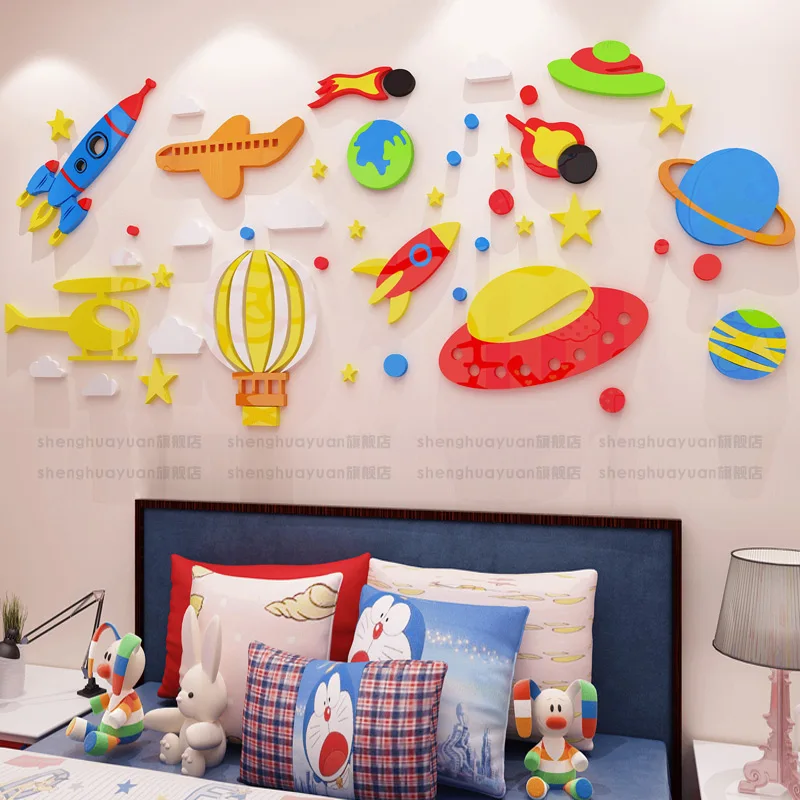

WS133 Cartoon universe starry sky decoration children's room bedroom bedside kindergarten class classroom wall stickers
