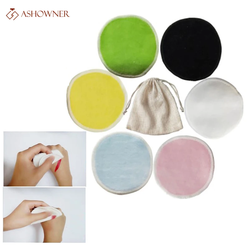 2/5 шт. многоразовые бамбуковые волокна средство для снятия макияжа с колодки