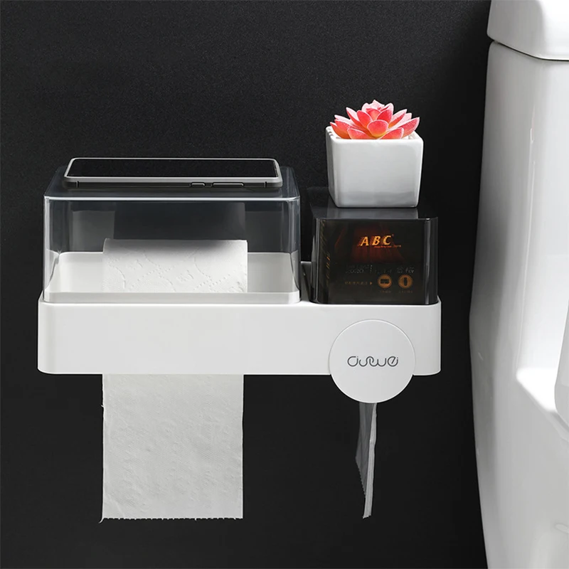 

Waterproof Toilet Paper Holder Dustproof Storage Holder For Paper Towels Convenient Home Bathroom Accessories Paper Towel Hol L1