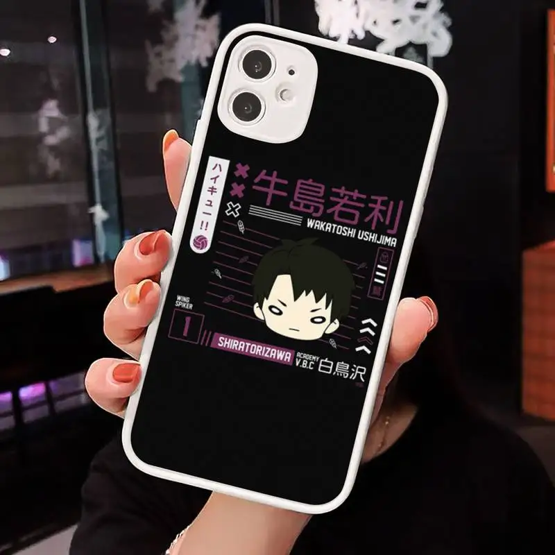 

design Haikyuu Hinata Attacks Anime Phone Case Matte Transparent for iPhone 7 8 11 12 s mini pro X XS XR MAX Plus cover funda