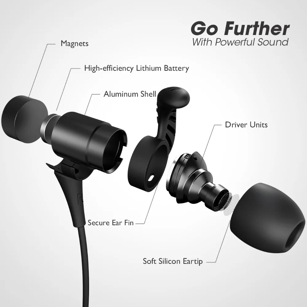 Оригинальные Беспроводные спортивные магнитные наушники Mpow с Bluetooth 4 1