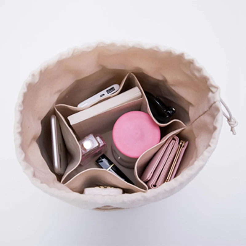 Холщовая Сумка для женщин Студенческая сумка хранения внутренняя сумка-ведро |