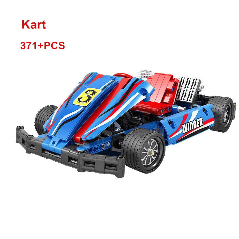 961 шт DIY блоки автомобиль 7045 7066 7068 Go-Kart внедорожный мотоцикл снегоход собранные